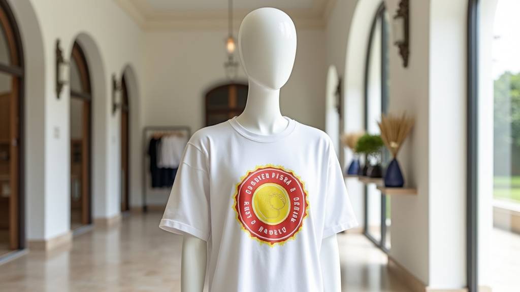Détail des étiquettes d'authentification d'un t-shirt Casablanca