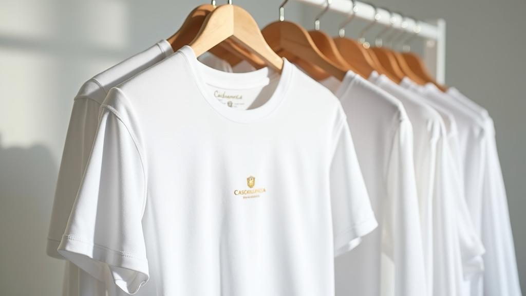 T-shirt Casablanca imprimé tennis sur fond blanc avec logo signature