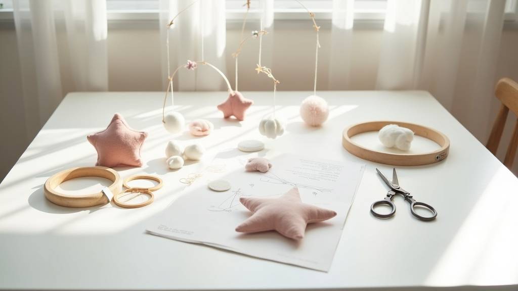 Atelier de création de mobile musical avec outils et matériaux