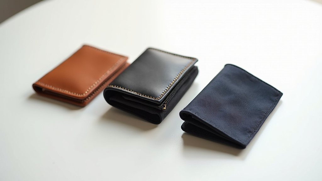 Portefeuille homme en cuir noir élégant sur fond sobre