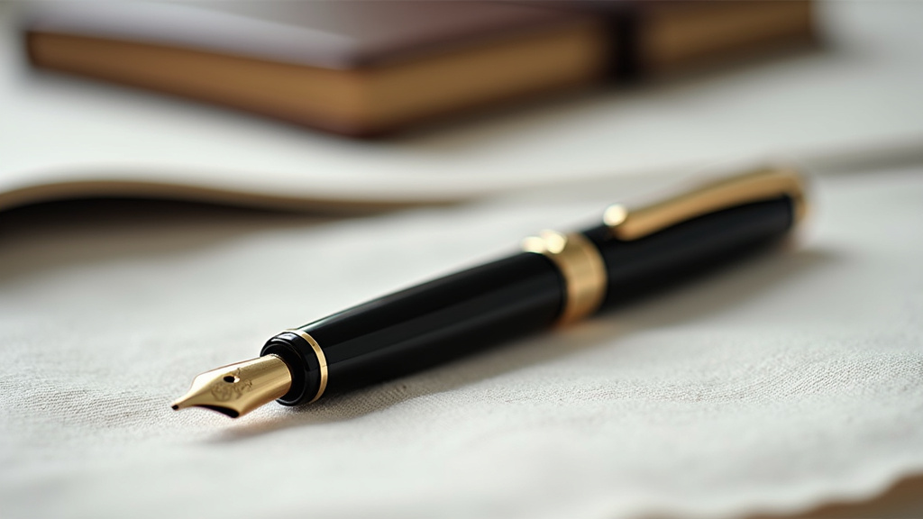 Stylo Montblanc Meisterstück Classique sur un fond noir