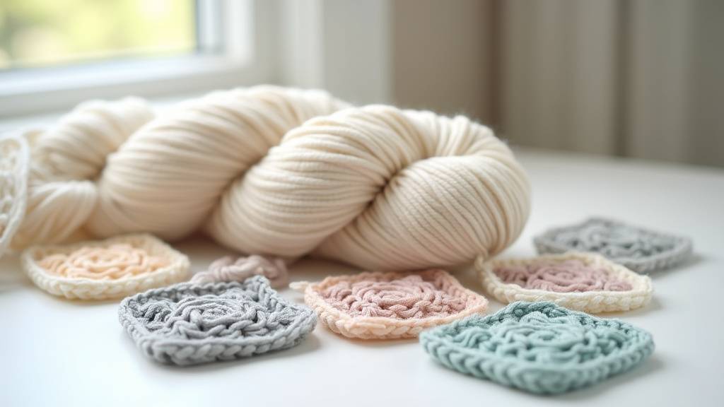 Granny squares réalisés avec la laine Baby Granny