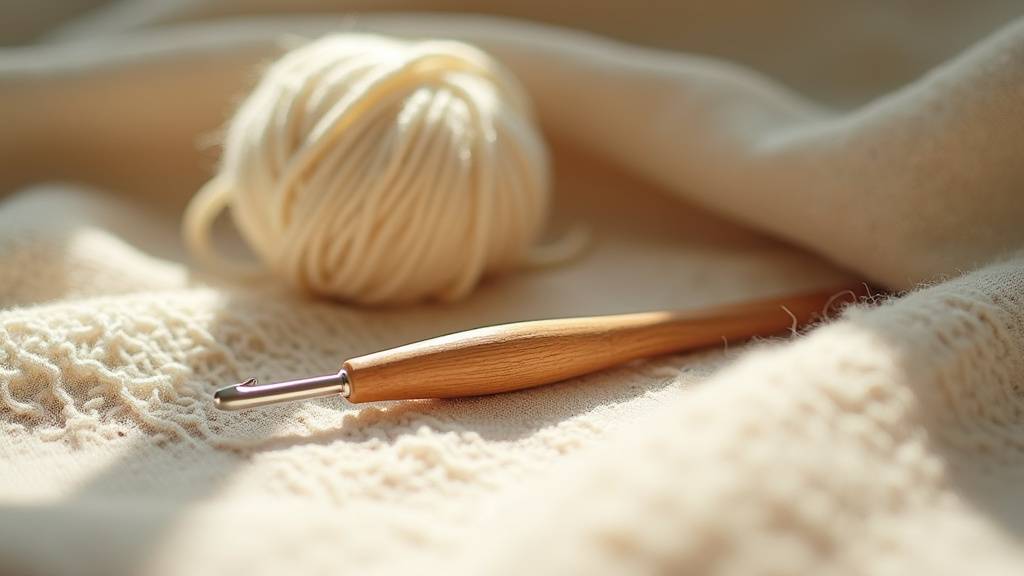 Détail d'un manche de crochet ergonomique montrant le renflement pour le pouce