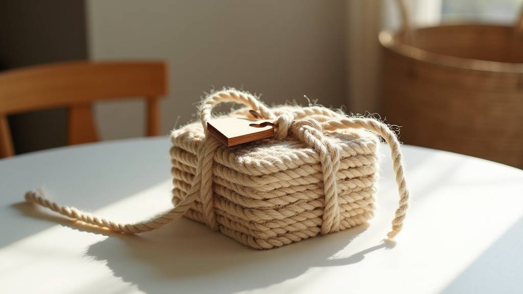 Décoration de chaise de mariage avec de la corde torsadée
