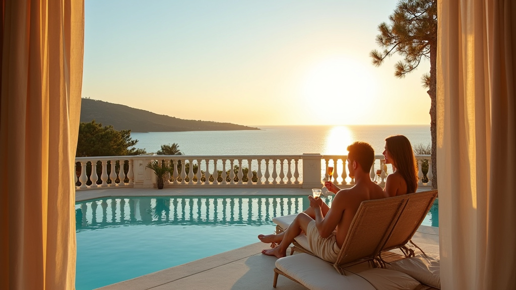 Vue aérienne du Sofitel Golfe d'Ajaccio Thalassa Sea & Spa surplombant la baie d'Ajaccio