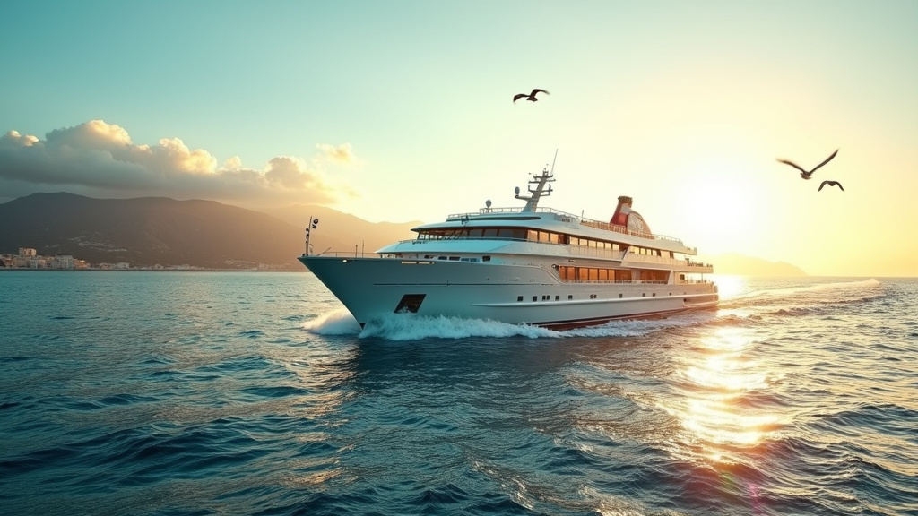 Intérieur moderne d'un ferry avec hublots, sièges confortables et espaces de détente