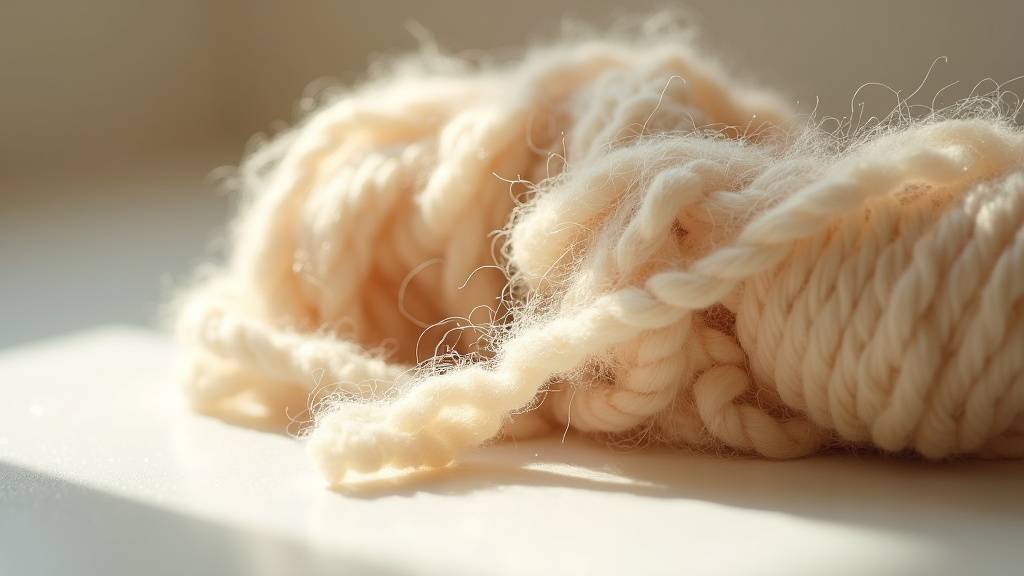 Gros plan sur la texture douce et brillante du fil Andes DMC