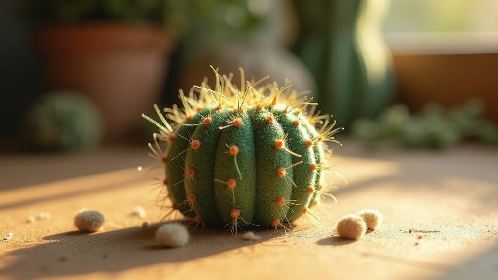Kit de laine cardée pour créer un cactus décoratif