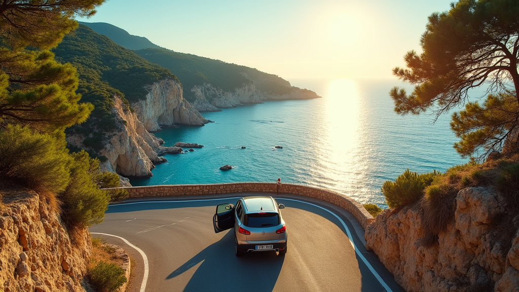 Bureau d'agence de location de voitures à l'aéroport d'Ajaccio avec plusieurs marques visibles