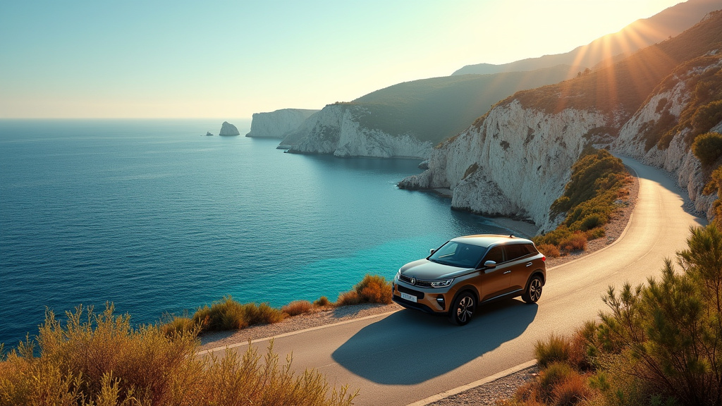 Carte routière de la Corse avec des itinéraires populaires mis en évidence