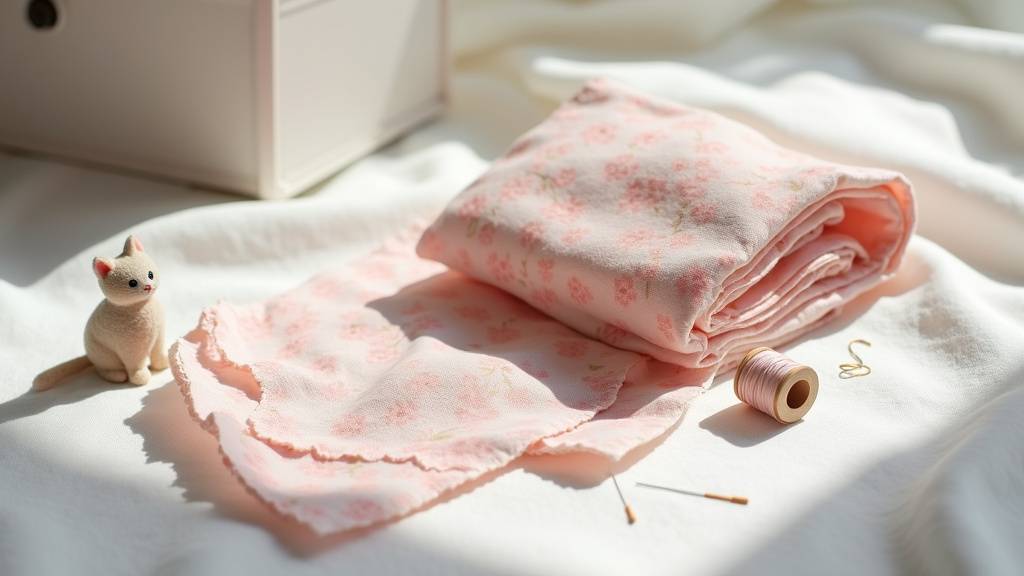 Mobile musical avec nuages pastel en tissu