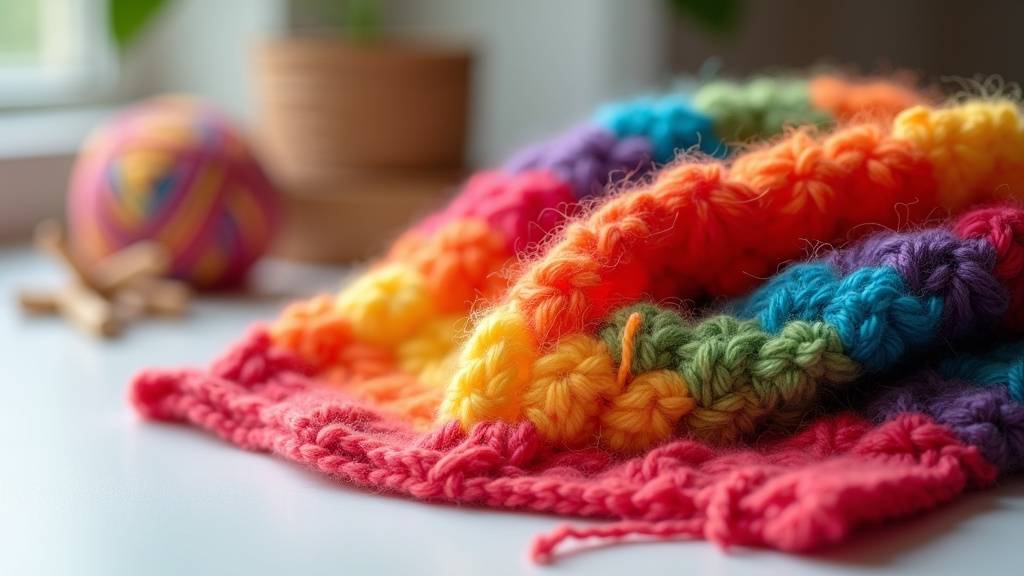 Plaid bébé tricoté avec la laine Wow Chunky Boom