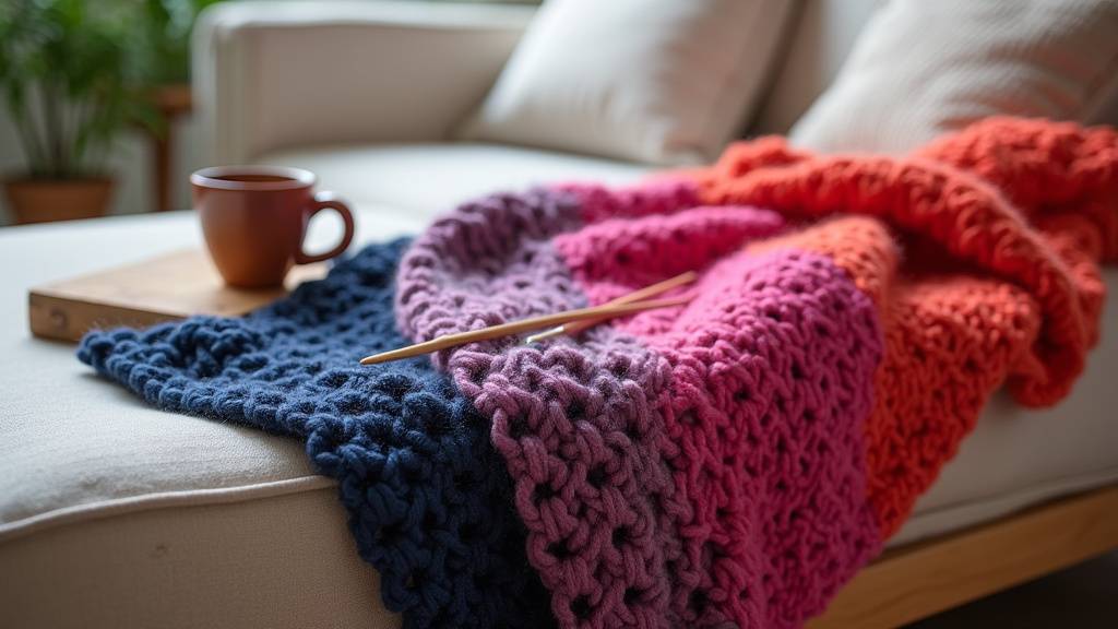 Snood tricoté avec la laine Wow Chunky Boom