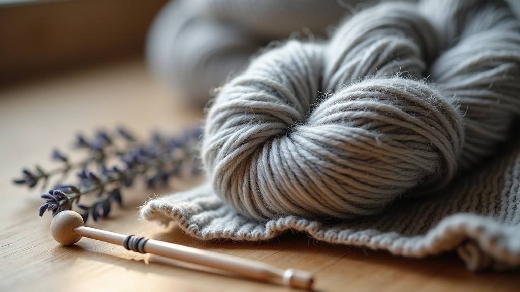 Détail d'un pull en laine Bulky Tweed, montrant l'association de couleurs et la texture