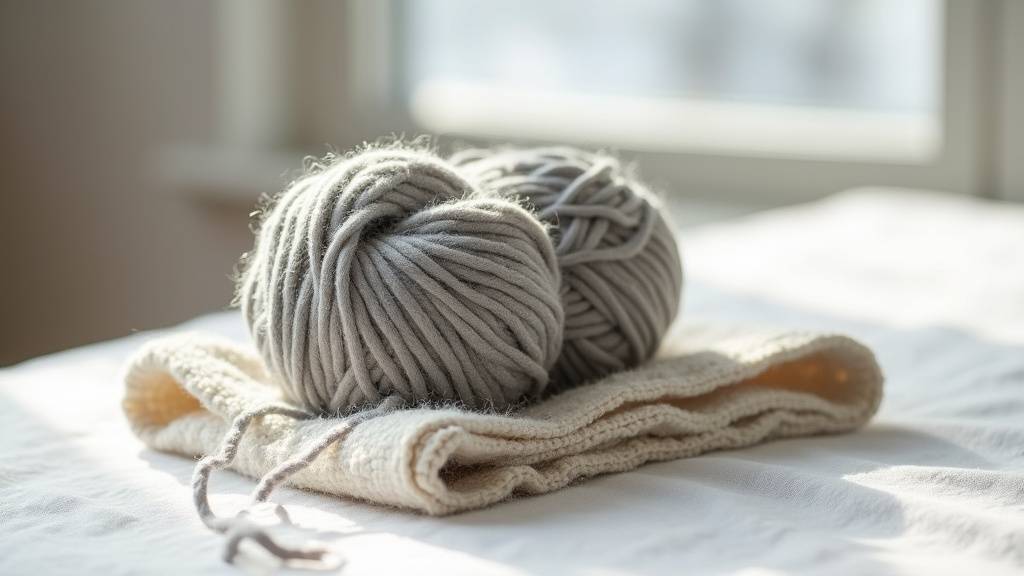 Pelotes de laine rangées dans une boîte avec des sachets de lavande pour protection anti-mites