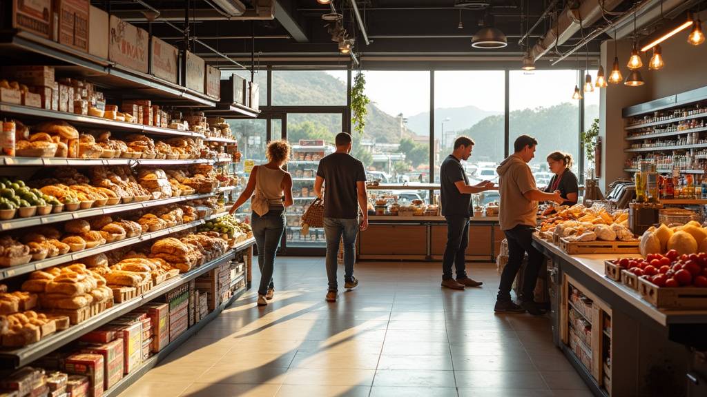 Étal de produits corses authentiques au Spar Diamant 2