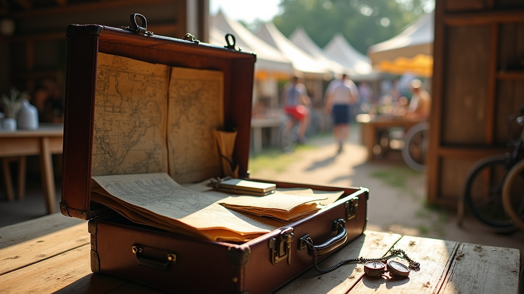 Carte de la Moselle avec itinéraire de brocantes marquées