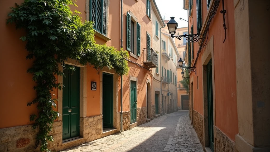 Intérieur de la Maison Bonaparte montrant les escaliers en pierre et les plafonds à poutres